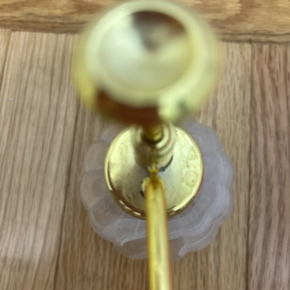Plant Mister- White Color Glass‎ Bottle & Gold Tone Sprayer